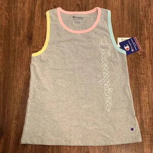 Champion Logo Tank Top Gray New